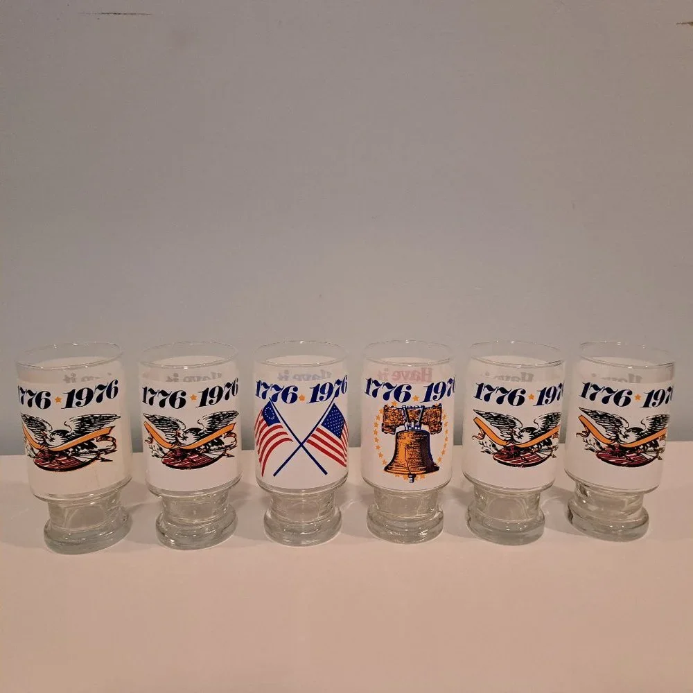 Six Vintage Burger King Have it Your Way Bicentennial collector's series glasses - Picture 1 of 14